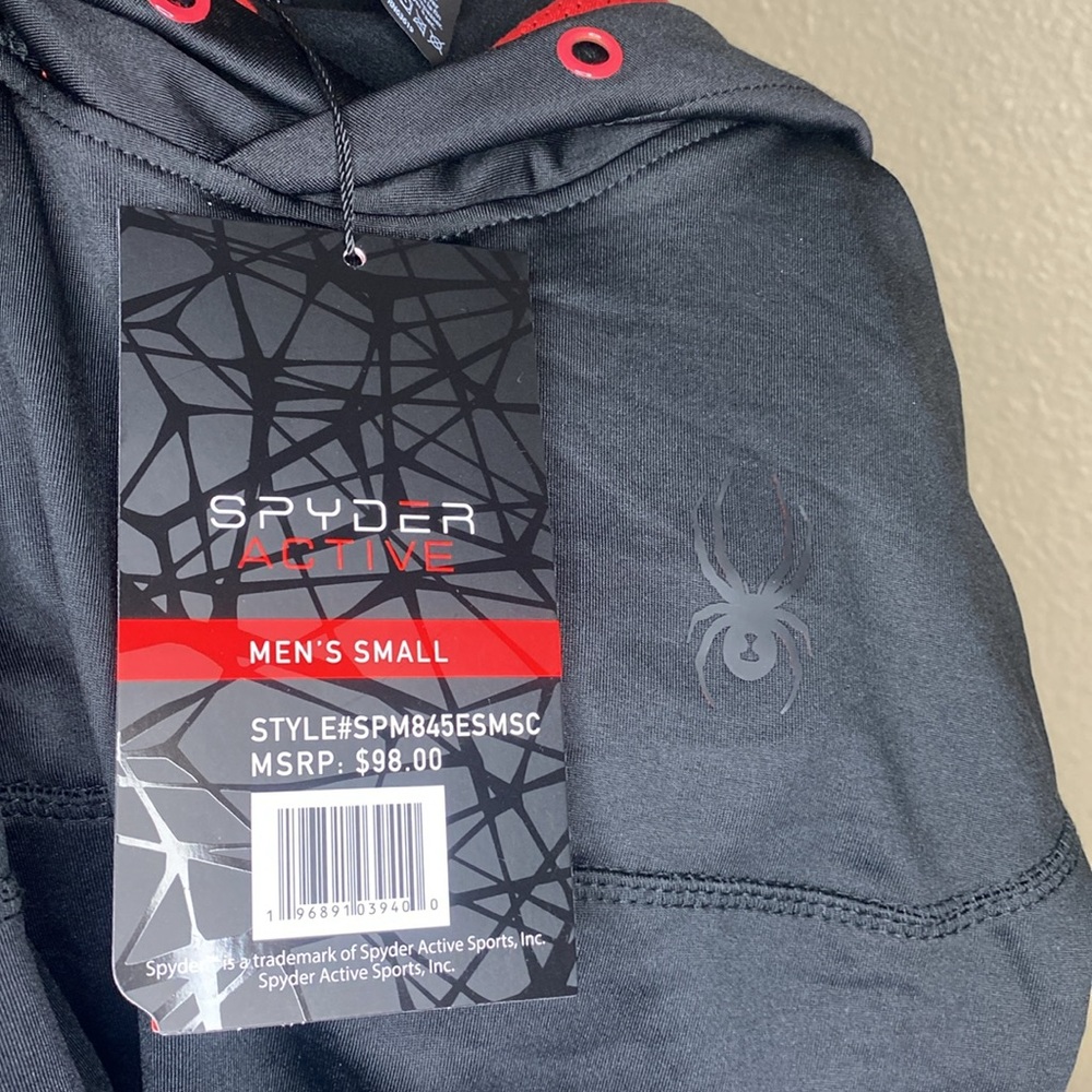 Spyder Active Black Sweatshirt Men’s Small NWT - Picture 8 of 10